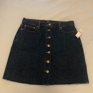 Gap High Waisted Button Down Denim Skirt